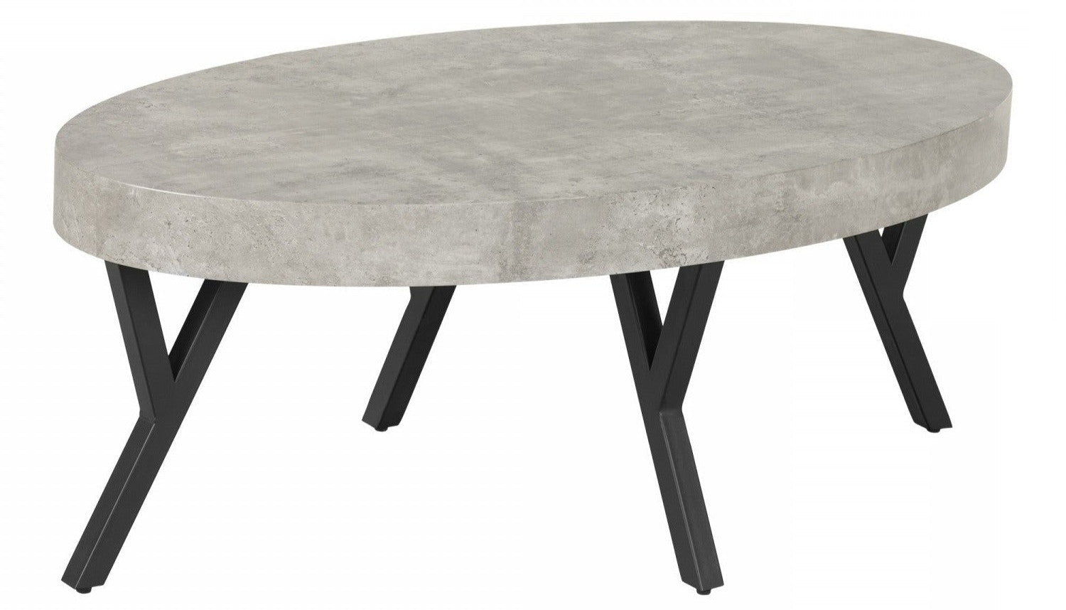 City Life Oval Coffee Table - Concrete | Table à café ovale City Life - béton | D83G0JDR