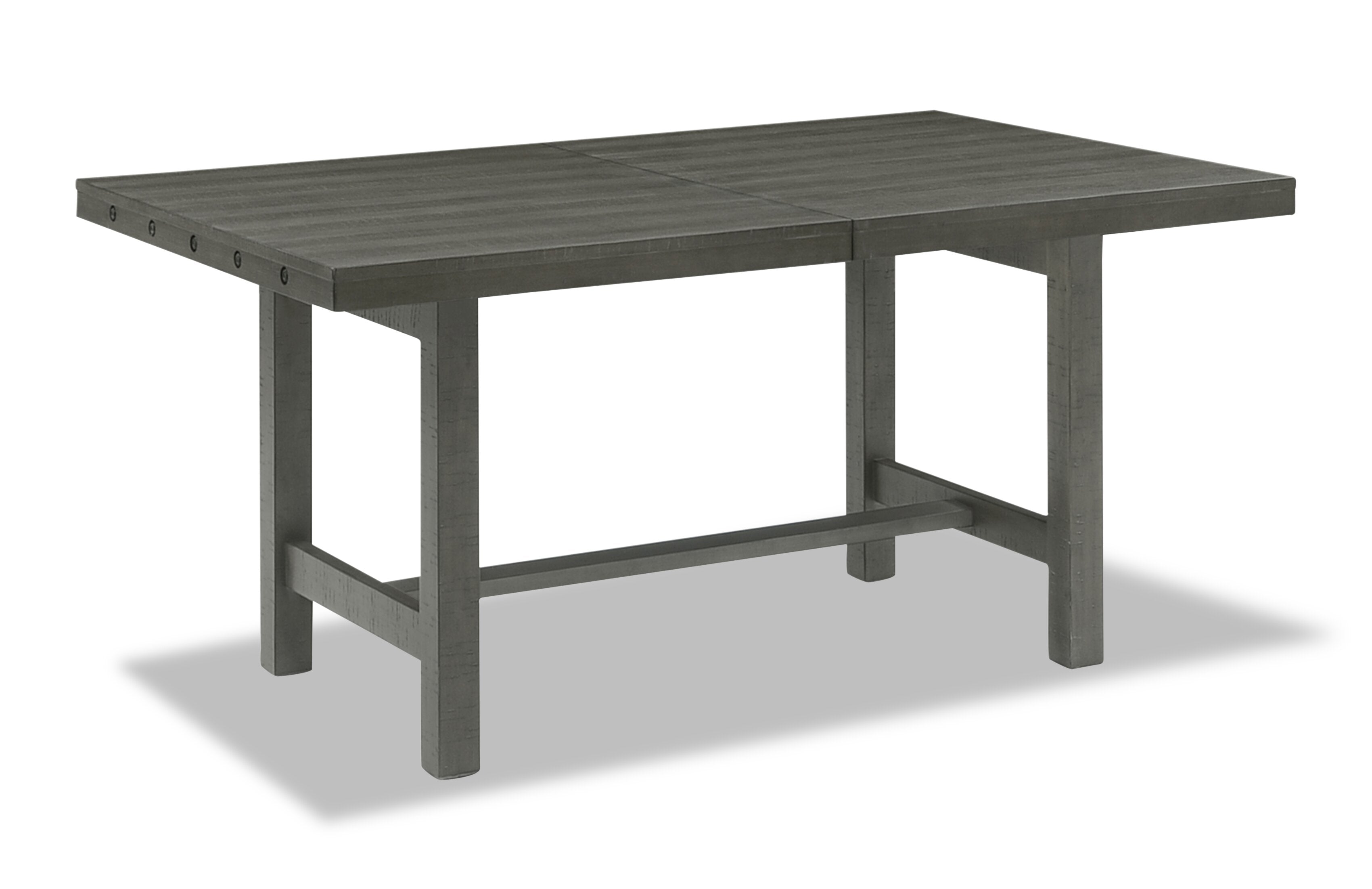 Alto Dining Table with 65-83"W Extension, Trestle Base - Grey | Table de salle à manger Alto de 65 po à 83 po (L) avec rallonge et base à tréteaux - grise