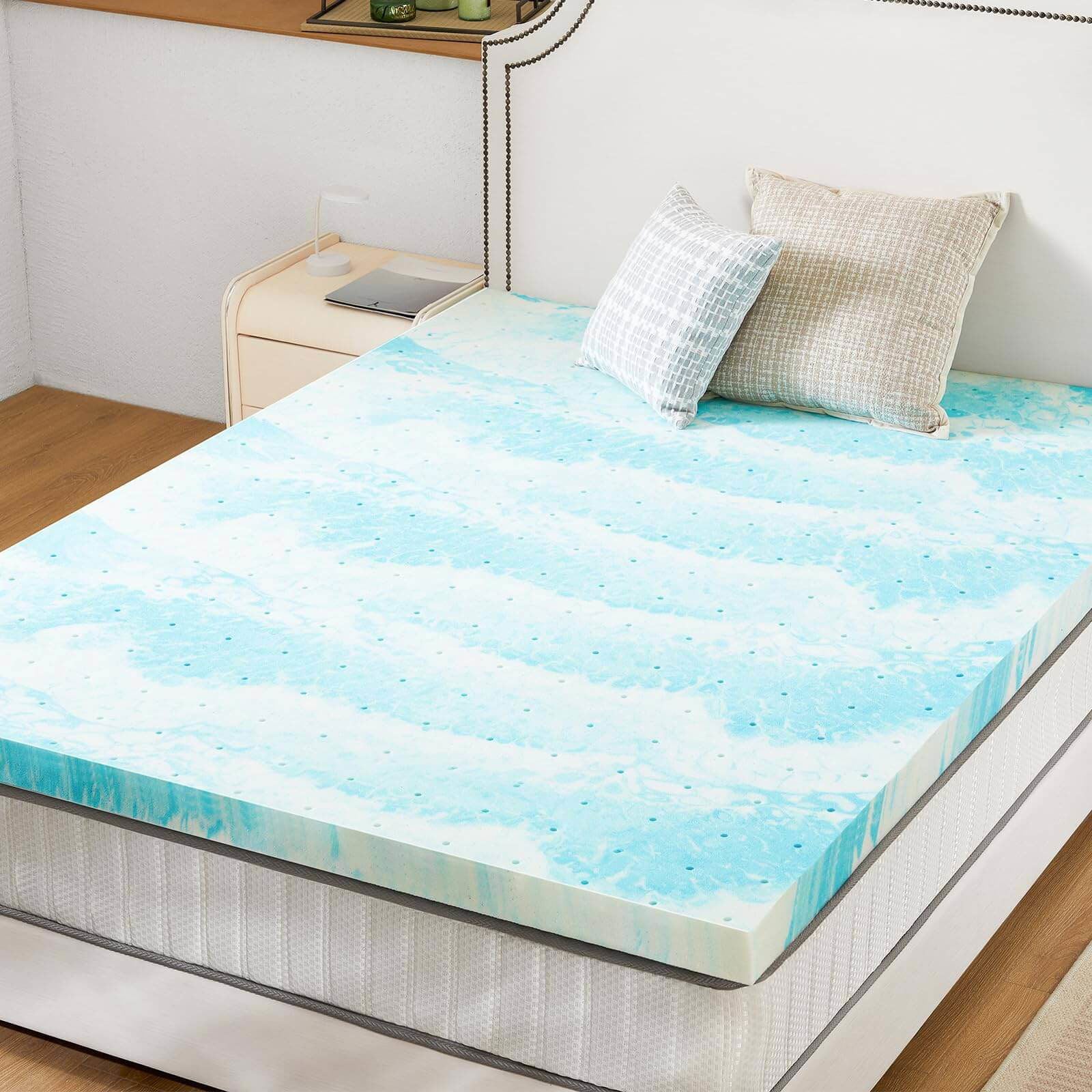 Full Size Mattress Cooling Gel Memory Foam Mattress Topper