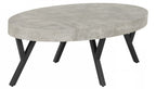 City Life Oval Coffee Table - Concrete | Table à café ovale City Life - béton | D83G0JDR