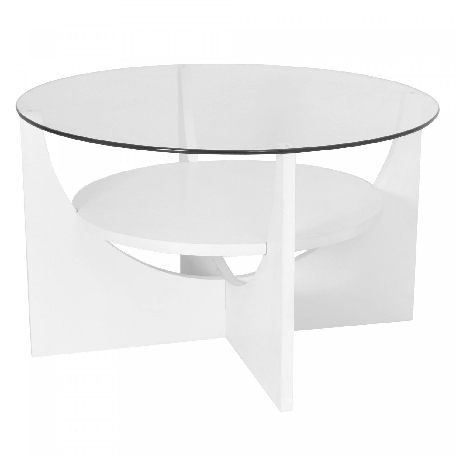 LumiSource U-Shaped Contemporary Coffee Table - White|Table à café contemporaine en forme de U - blanche