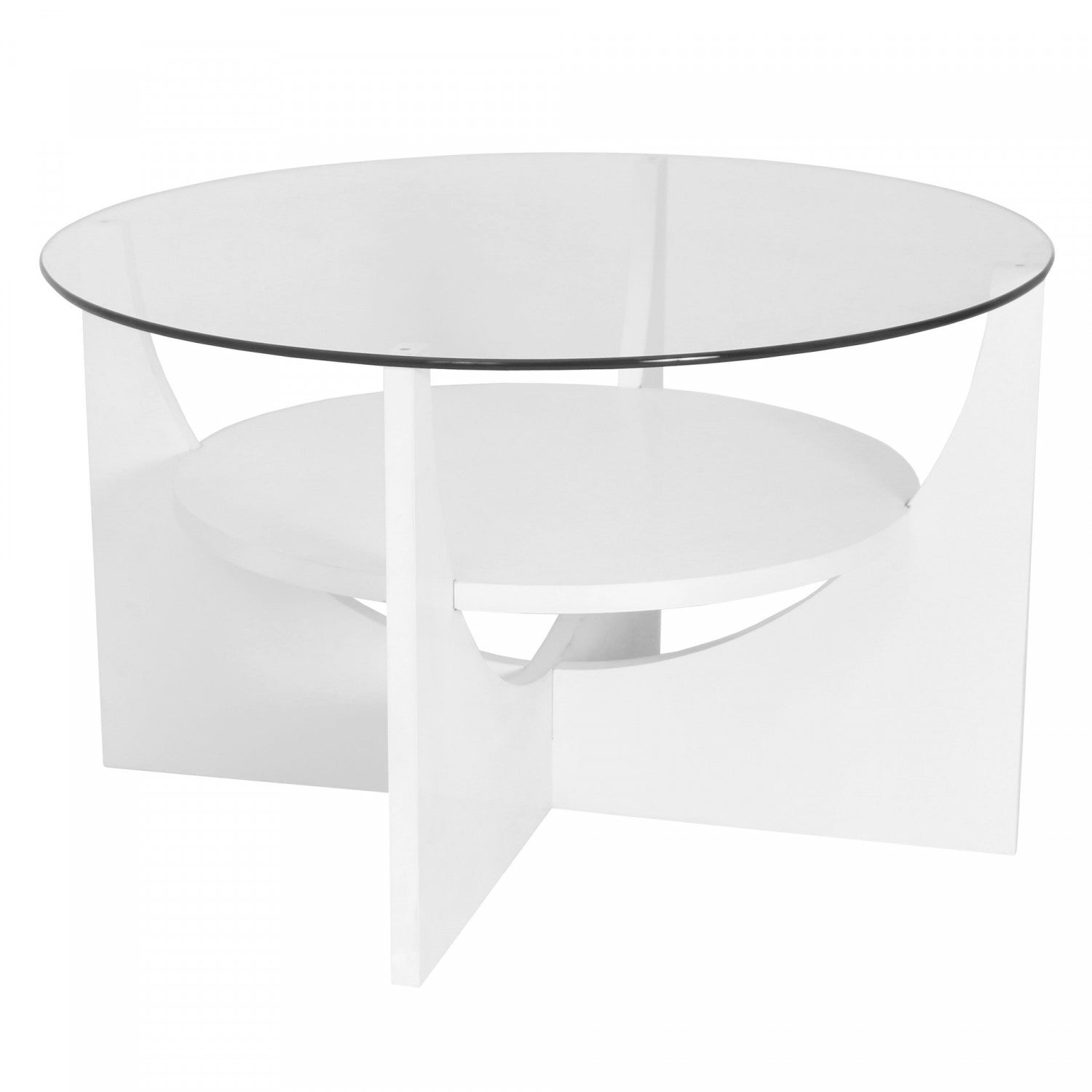 LumiSource U-Shaped Contemporary Coffee Table - White|Table à café contemporaine en forme de U - blanche