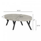 City Life Oval Coffee Table - Concrete | Table à café ovale City Life - béton | D83G0JDR