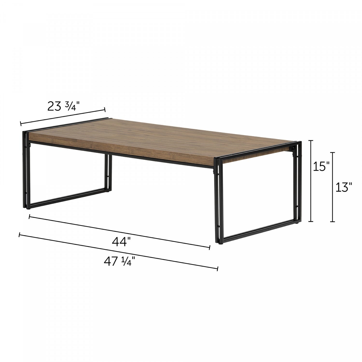 Gimetri Rectangular Coffee Table - Bamboo | Table à café rectangulaire Gimetri - bambou | D83GW914