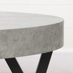 City Life Oval Coffee Table - Concrete | Table à café ovale City Life - béton | D83G0JDR