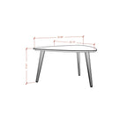 Manhattan Comfort Utopia 17.51" High Triangle Coffee Table with Splayed Legs - White Gloss|Grande table à café triangulaire Utopia de Manhattan Comfort de 17,51 po avec pattes évasées - blanc lustré