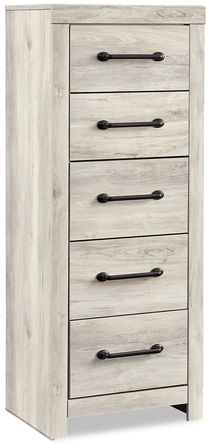 Abby Bedroom Narrow Chest of Drawers, 5-Drawer, 21.7"W x 53.9"H - White | Commode verticale étroite Abby de 21,7 po (L) x 53,9 po (H) à 5 tiroirs pour la chambre à coucher - blanche