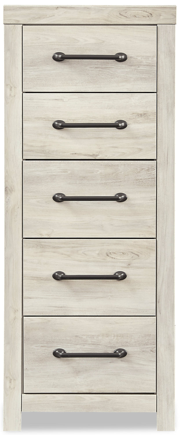 Abby Bedroom Narrow Chest of Drawers, 5-Drawer, 21.7"W x 53.9"H - White | Commode verticale étroite Abby de 21,7 po (L) x 53,9 po (H) à 5 tiroirs pour la chambre à coucher - blanche