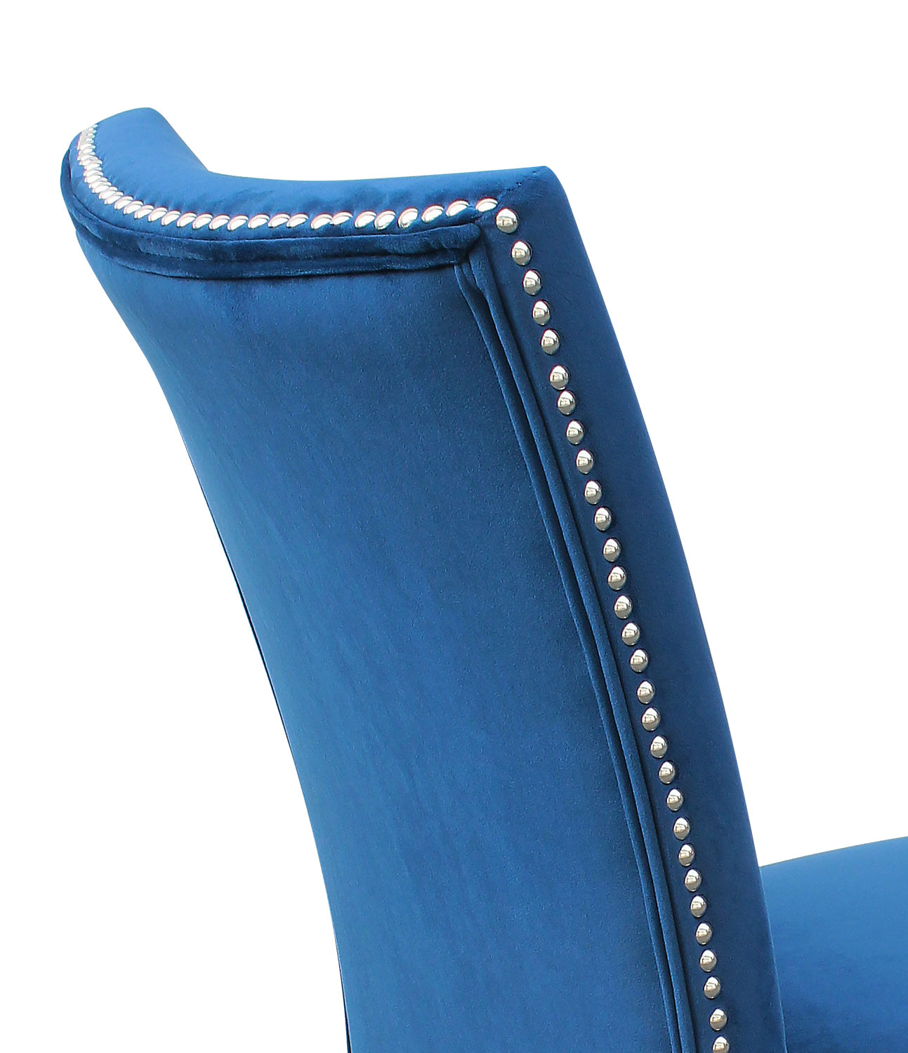 Cami Dining Chair with Velvet Fabric - Blue | Chaise de salle à manger Cami en tissu de velours - bleue