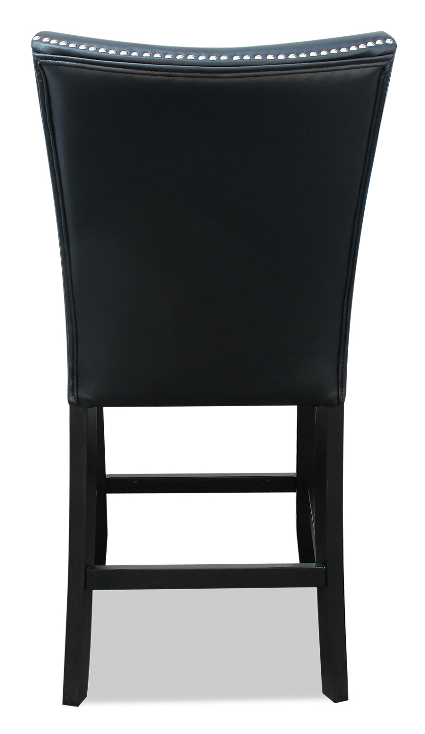 Cami Counter-Height Dining Chair with Vegan-Leather Fabric - Black | Chaise de salle à manger Cami de hauteur comptoir en tissu en similicuir - noire