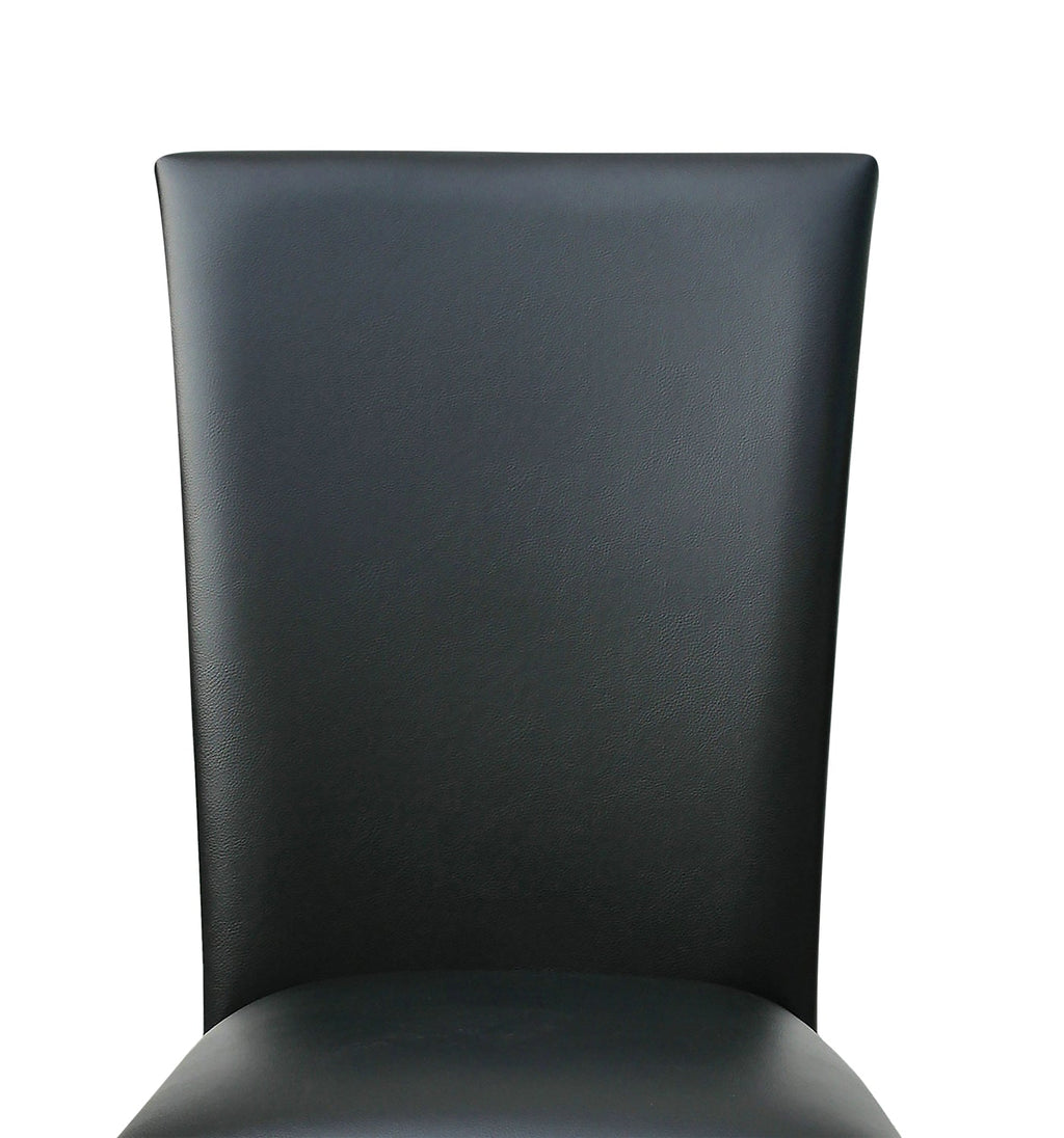 Cami Dining Chair with Vegan-Leather Fabric - Black | Chaise de salle à manger Cami en tissu en similicuir - noire
