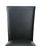 Cami Dining Chair with Vegan-Leather Fabric - Black | Chaise de salle à manger Cami en tissu en similicuir - noire
