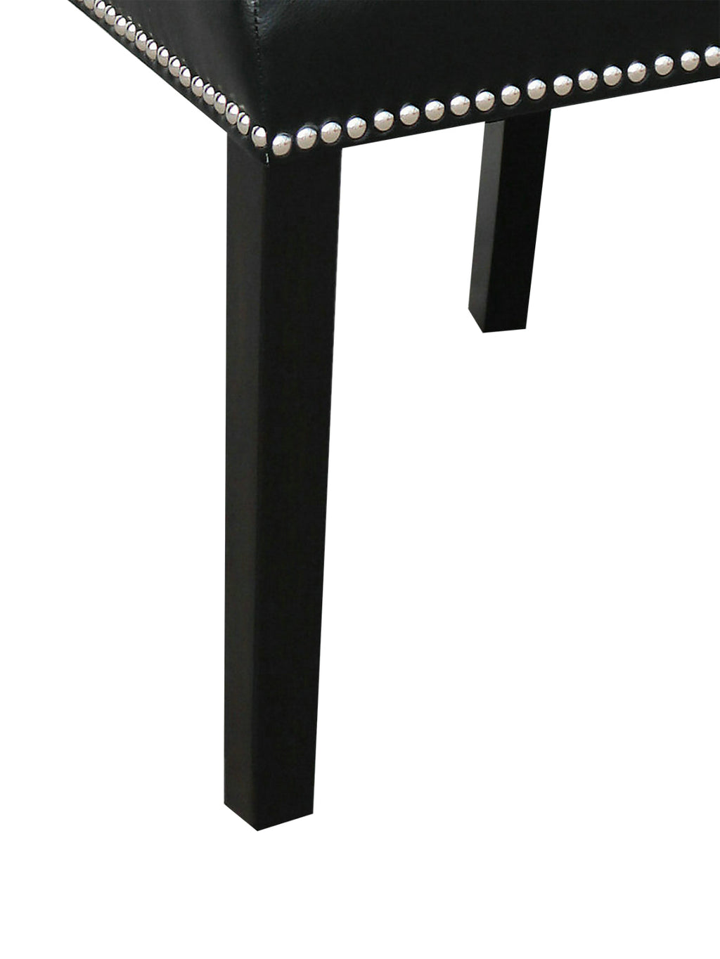 Cami Dining Chair with Vegan-Leather Fabric - Black | Chaise de salle à manger Cami en tissu en similicuir - noire