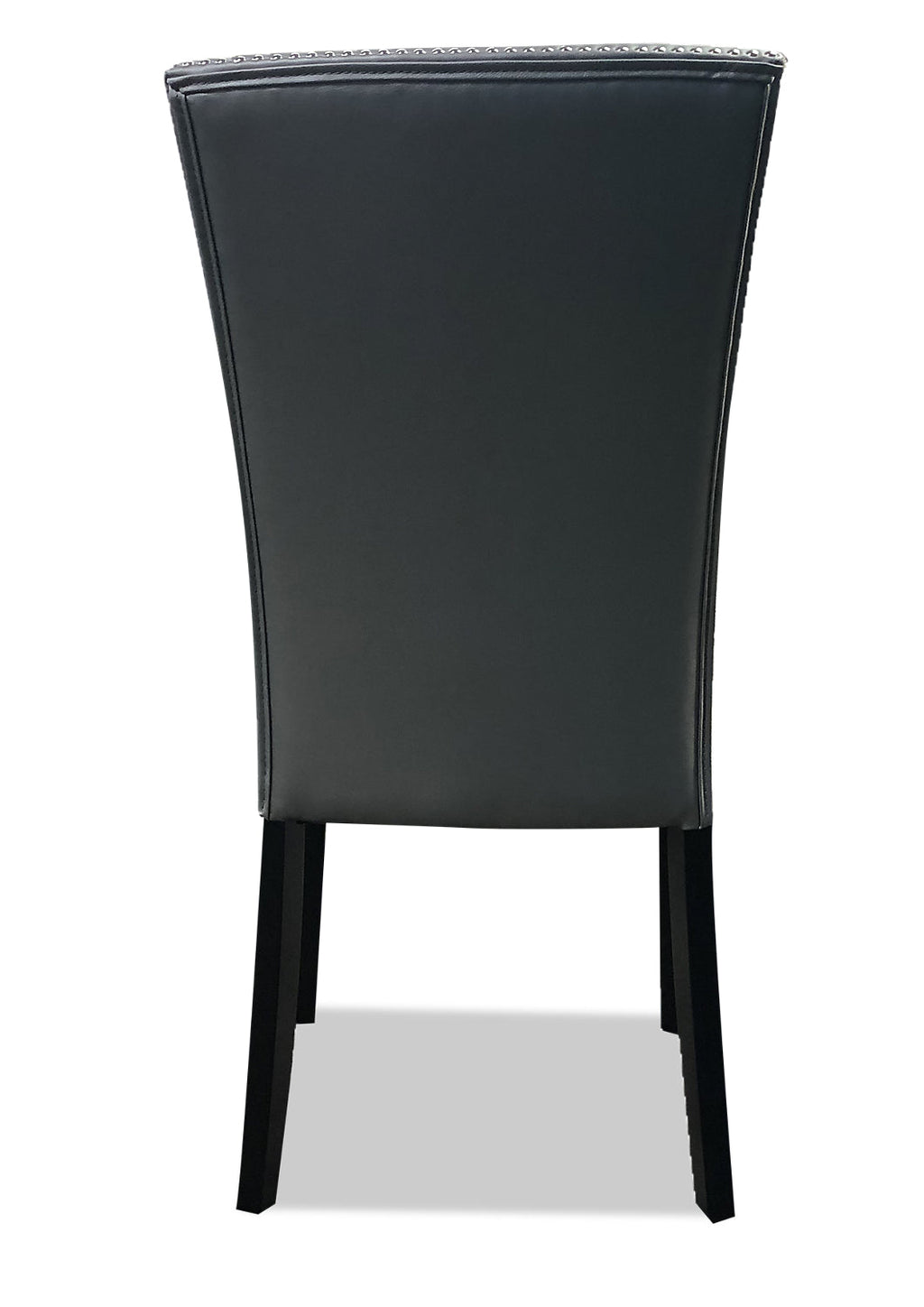 Cami Dining Chair with Vegan-Leather Fabric - Black | Chaise de salle à manger Cami en tissu en similicuir - noire