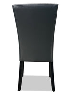 Cami Dining Chair with Vegan-Leather Fabric - Black | Chaise de salle à manger Cami en tissu en similicuir - noire