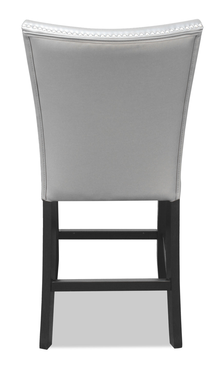 Cami Counter-Height Dining Chair with Vegan-Leather Fabric - Grey | Chaise de salle à manger Cami de hauteur comptoir en tissu en similicuir - grise