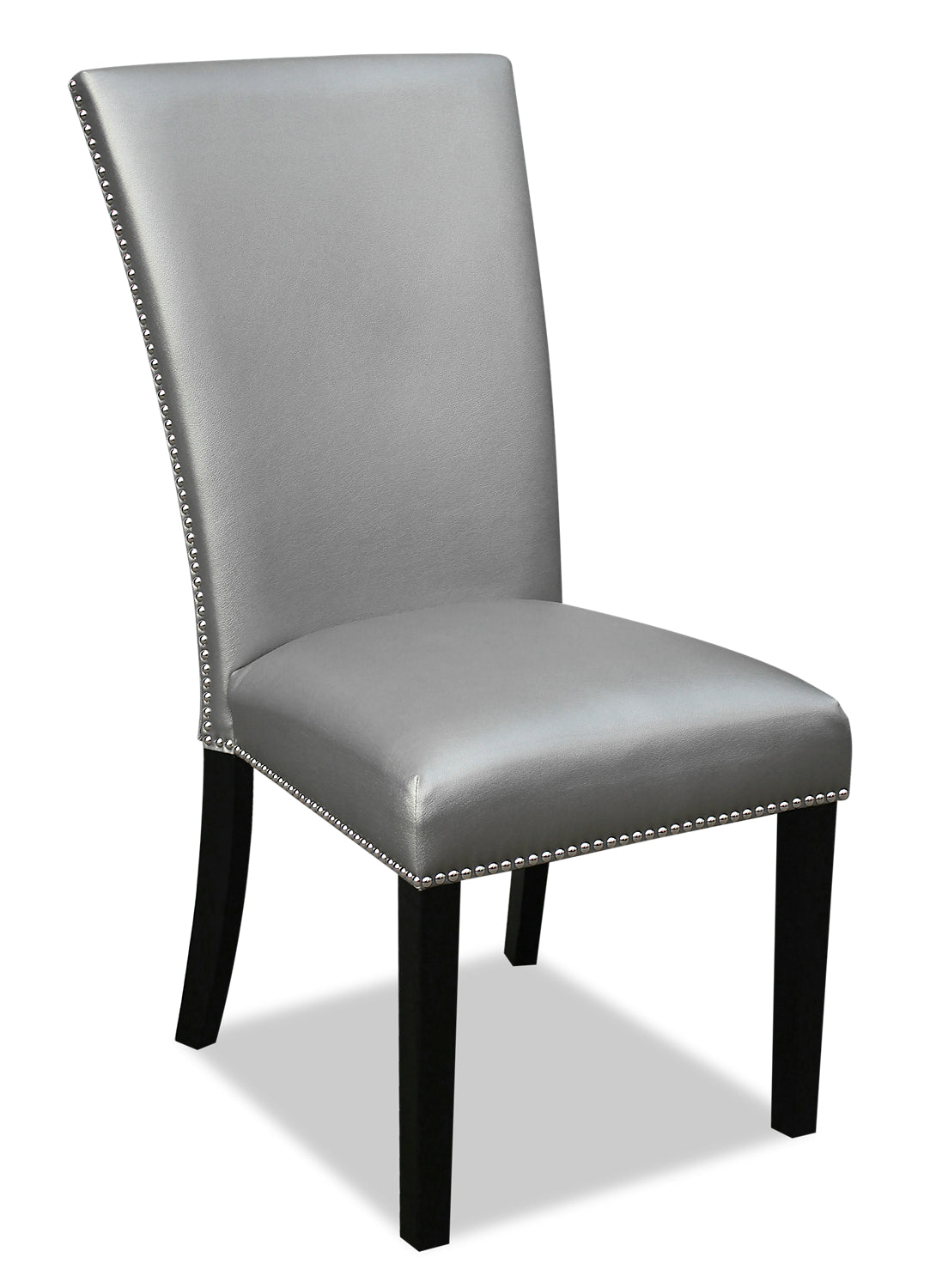 Cami Dining Chair with Vegan-Leather Fabric - Grey | Chaise de salle à manger Cami en tissu en similicuir - grise