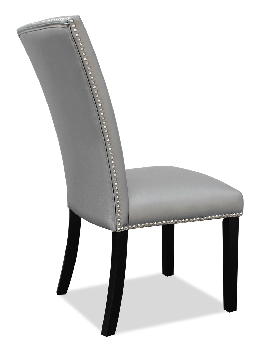 Cami Dining Chair with Vegan-Leather Fabric - Grey | Chaise de salle à manger Cami en tissu en similicuir - grise