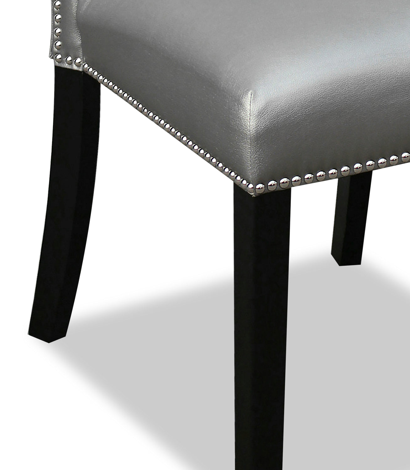 Cami Dining Chair with Vegan-Leather Fabric - Grey | Chaise de salle à manger Cami en tissu en similicuir - grise