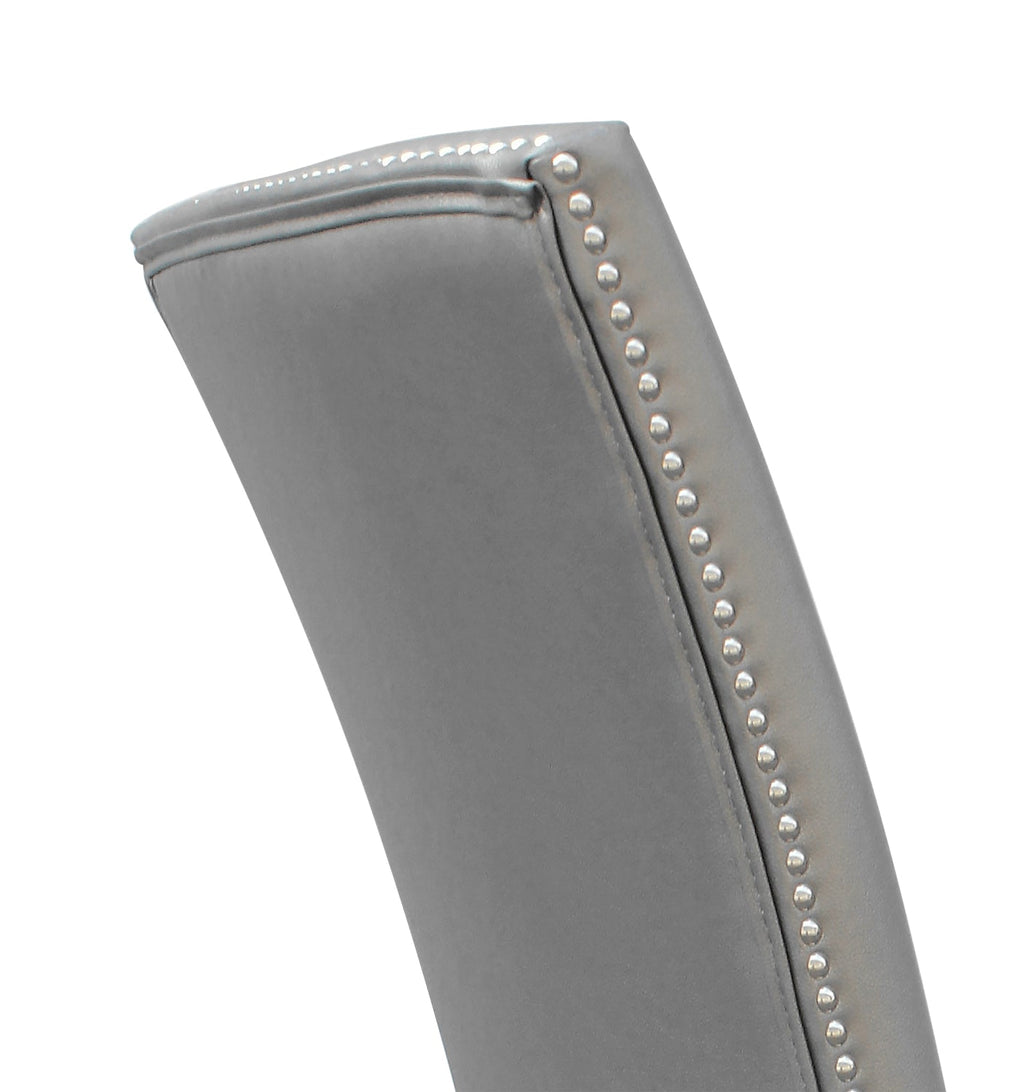 Cami Dining Chair with Vegan-Leather Fabric - Grey | Chaise de salle à manger Cami en tissu en similicuir - grise