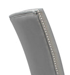 Cami Dining Chair with Vegan-Leather Fabric - Grey | Chaise de salle à manger Cami en tissu en similicuir - grise