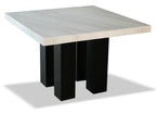 Cami Counter-Height Dining Table with Genuine Marble Top, 54"W Square - White | Table de salle à manger carrée Cami de 54 po (L) de hauteur comptoir avec dessus en marbre véritable - blanche