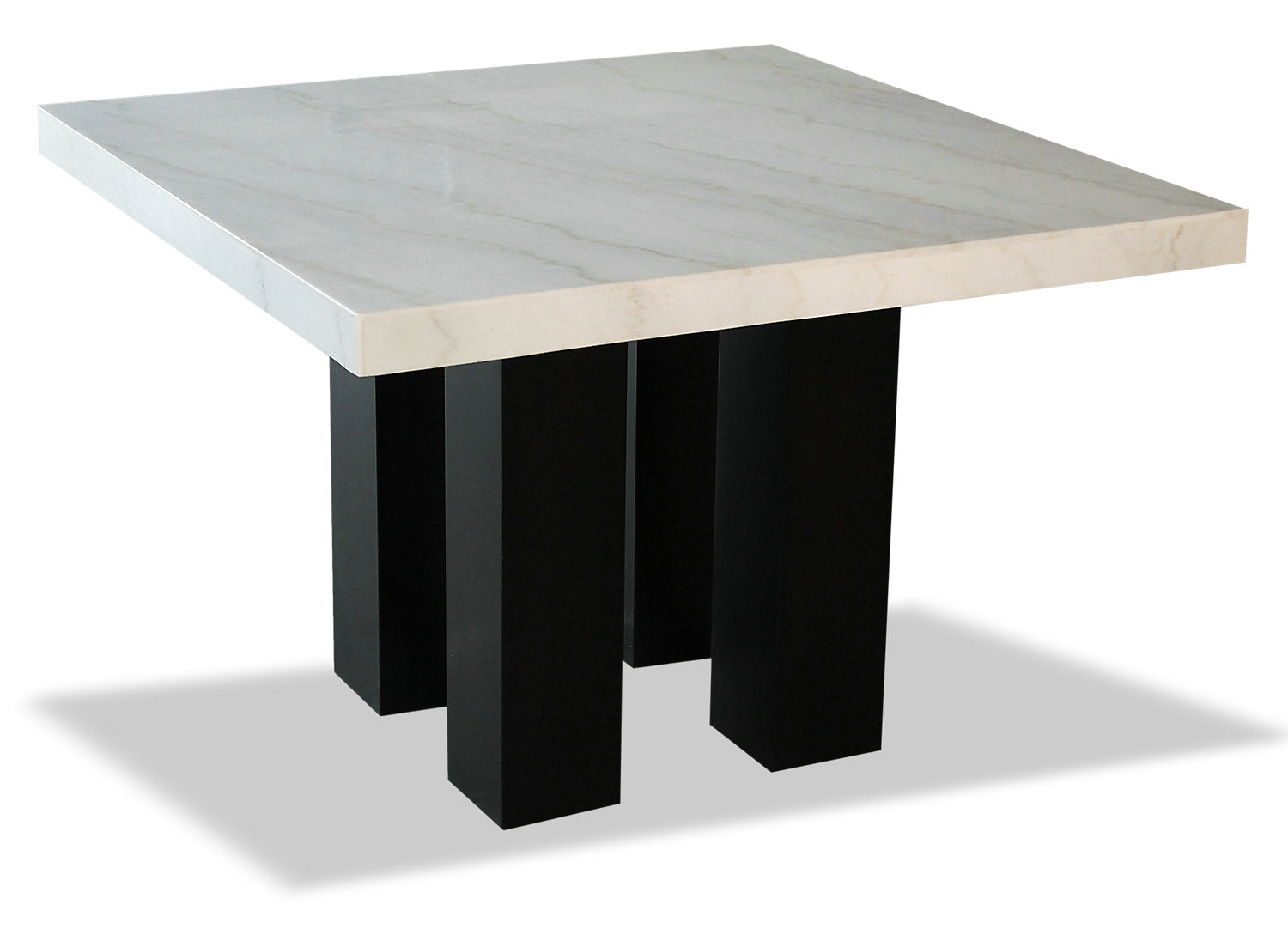 Cami Counter-Height Dining Table with Genuine Marble Top, 54"W Square - White | Table de salle à manger carrée Cami de 54 po (L) de hauteur comptoir avec dessus en marbre véritable - blanche