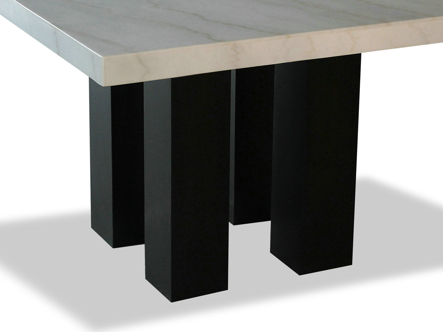 Cami Counter-Height Dining Table with Genuine Marble Top, 54"W Square - White | Table de salle à manger carrée Cami de 54 po (L) de hauteur comptoir avec dessus en marbre véritable - blanche