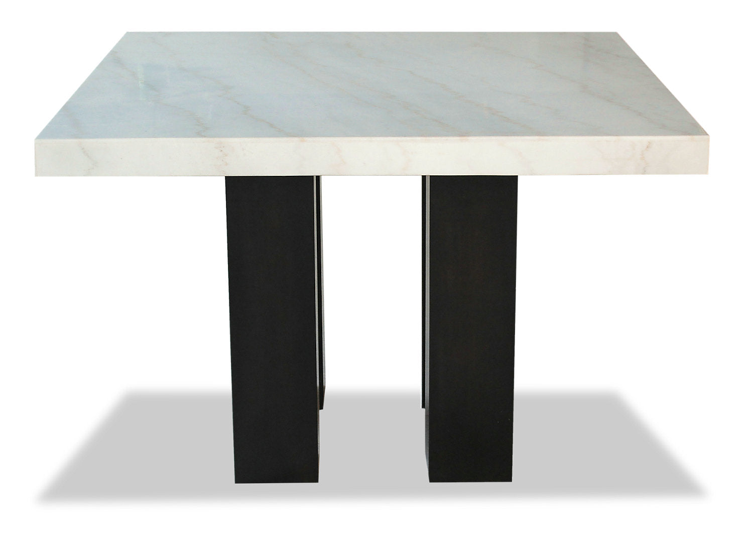 Cami Counter-Height Dining Table with Genuine Marble Top, 54"W Square - White | Table de salle à manger carrée Cami de 54 po (L) de hauteur comptoir avec dessus en marbre véritable - blanche