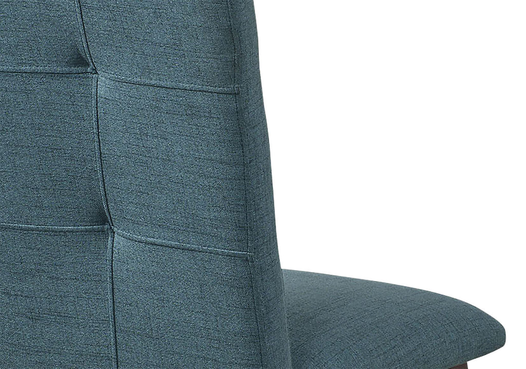 Chelsea Dining Chair with Linen-Look Fabric - Aqua Blue | Chaise de salle à manger Chelsea en tissu d’apparence lin - bleu turquoise