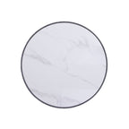 Manhattan Comfort Modern Anderson Coffee Table Upholstered Leatherette with Ceramic Faux Marble Tabletop - Grey|Table à café moderne Anderson de Manhattan Comfort avec revêtement en similicuir et dessus de table en imitation de marbre en céramique - grise