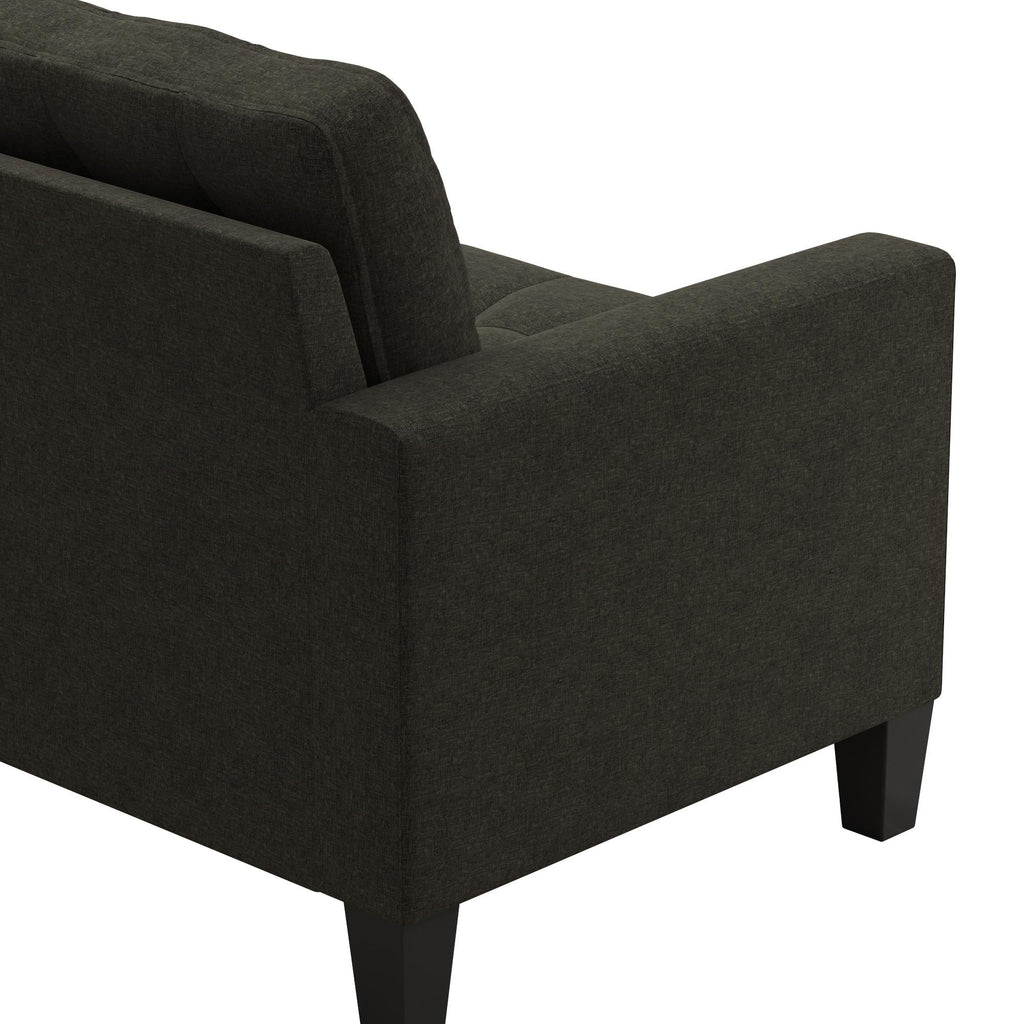 DHP Emily Fabric Sofa Couch Small Space Furniture - Grey|Sofa Emily de DHP en tissu pour petit espace - gris