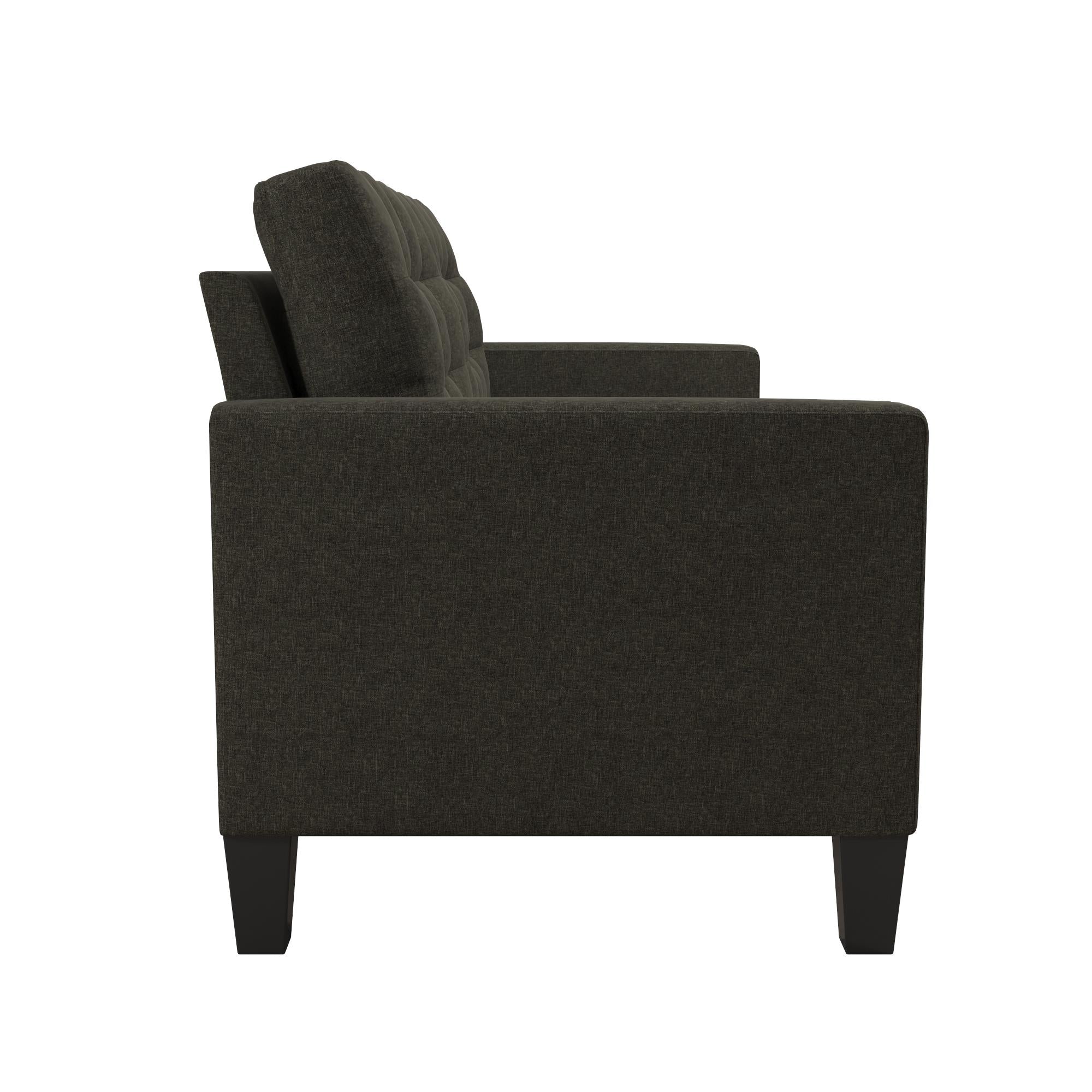 DHP Emily Fabric Sofa Couch Small Space Furniture - Grey|Sofa Emily de DHP en tissu pour petit espace - gris