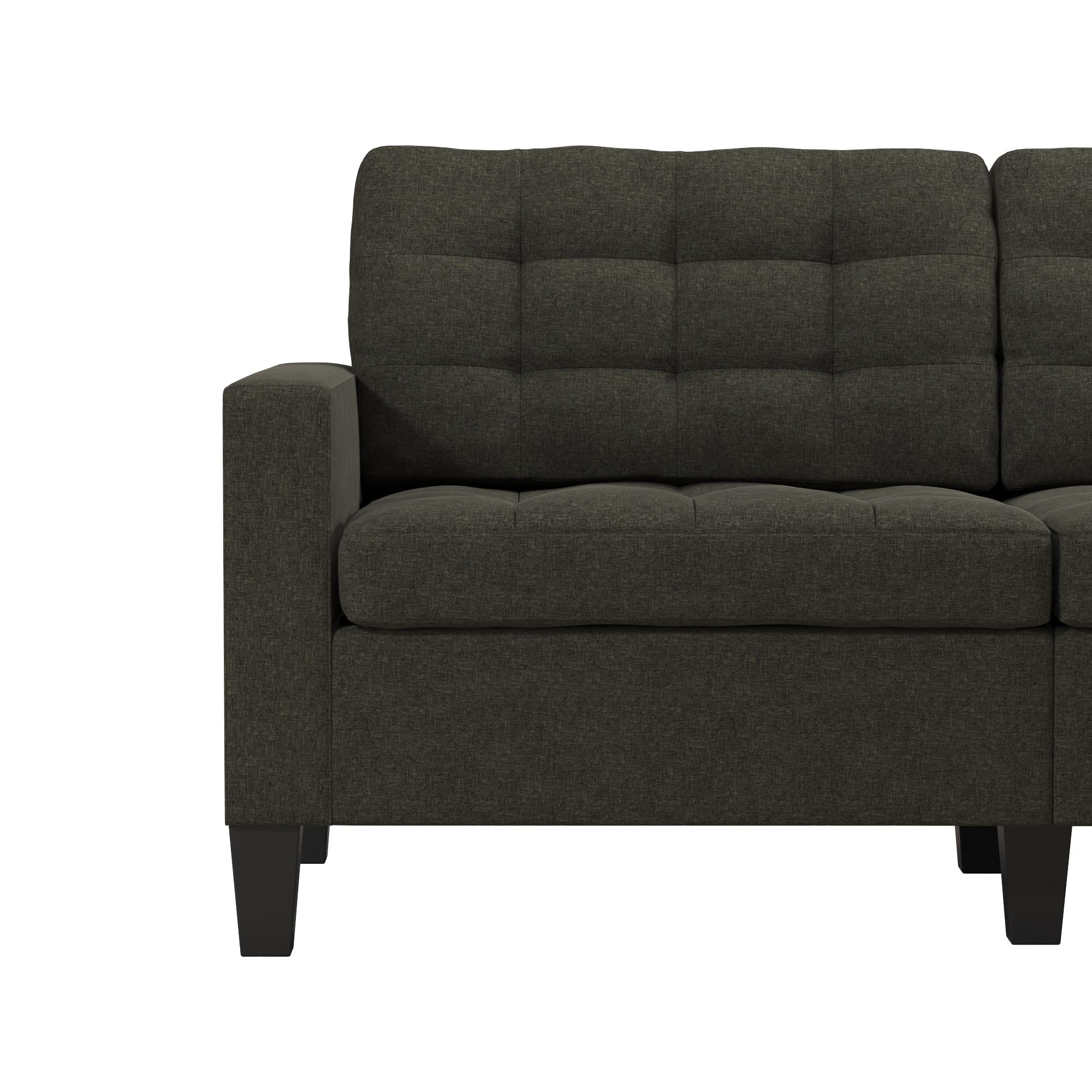 DHP Emily Fabric Sofa Couch Small Space Furniture - Grey|Sofa Emily de DHP en tissu pour petit espace - gris