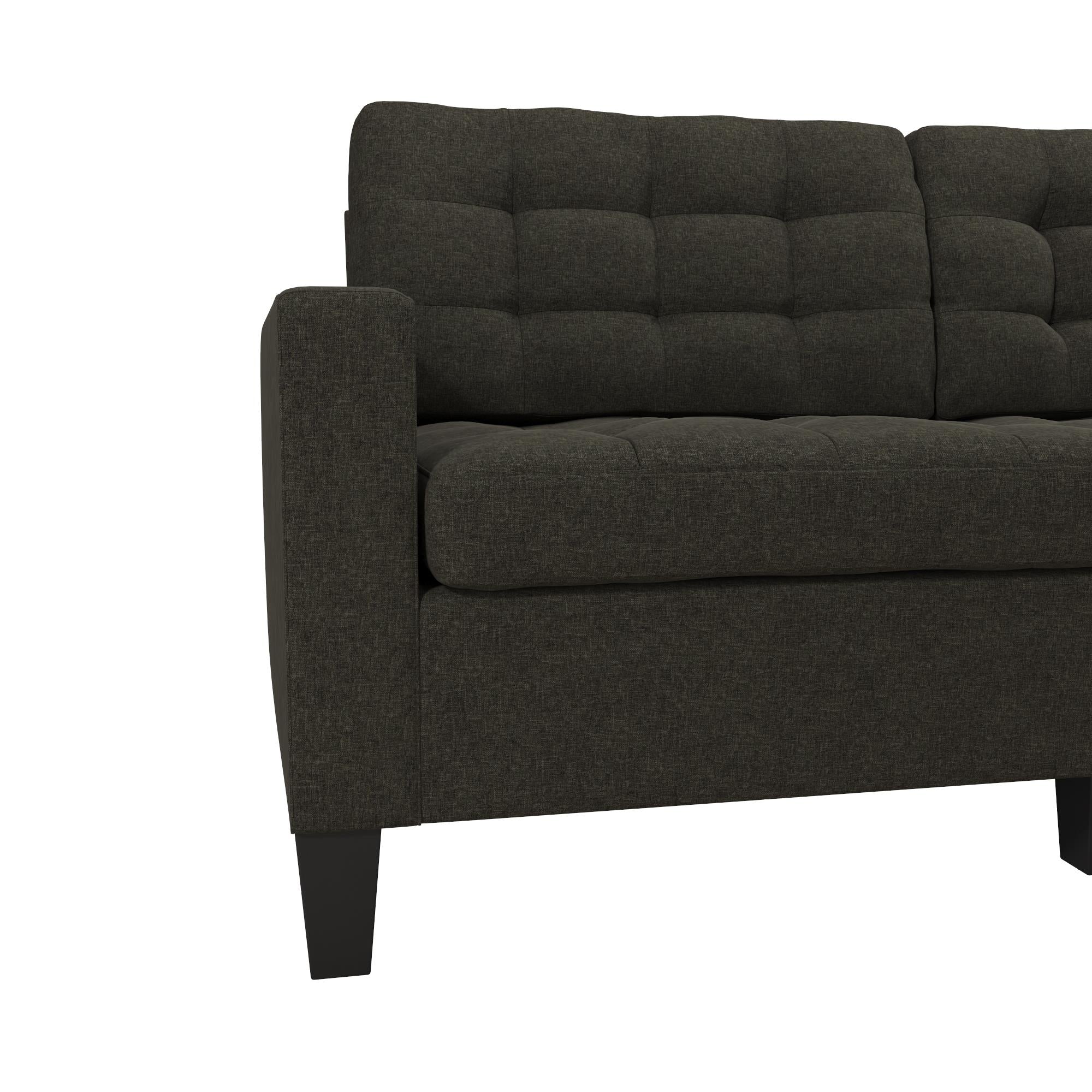DHP Emily Fabric Sofa Couch Small Space Furniture - Grey|Sofa Emily de DHP en tissu pour petit espace - gris