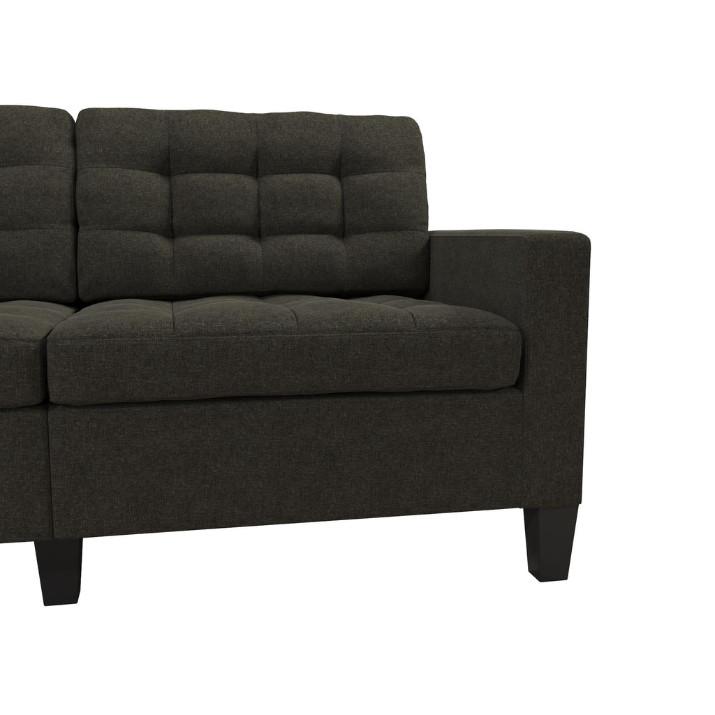 DHP Emily Fabric Sofa Couch Small Space Furniture - Grey|Sofa Emily de DHP en tissu pour petit espace - gris