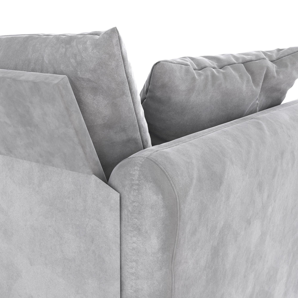 Novogratz Magnolia Reversible Sectional Sofa with Pillows - Grey|Sofa sectionnel réversible Magnolia de Novogratz avec coussins - gris