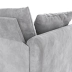 Novogratz Magnolia Reversible Sectional Sofa with Pillows - Grey|Sofa sectionnel réversible Magnolia de Novogratz avec coussins - gris