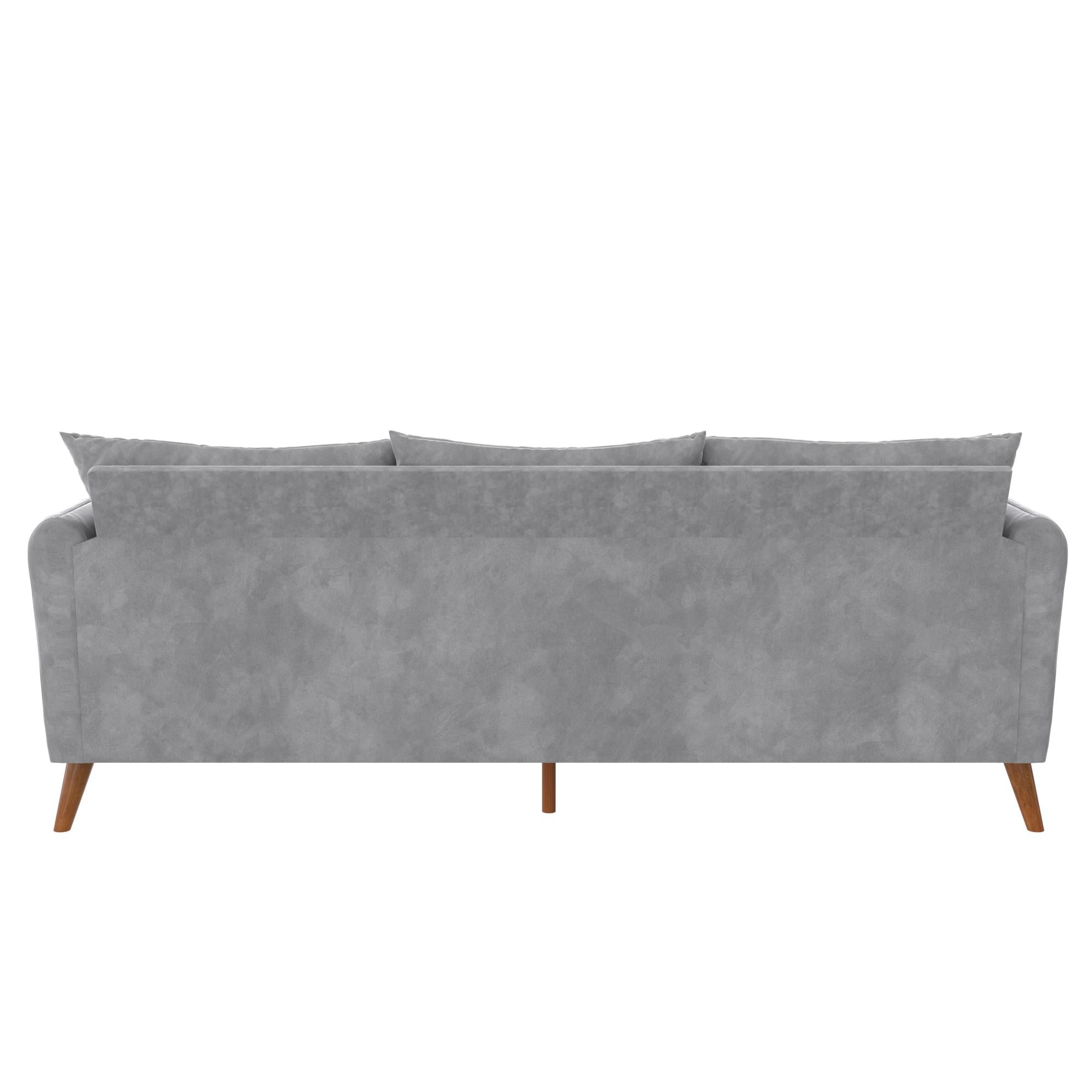 Novogratz Magnolia Reversible Sectional Sofa with Pillows - Grey|Sofa sectionnel réversible Magnolia de Novogratz avec coussins - gris