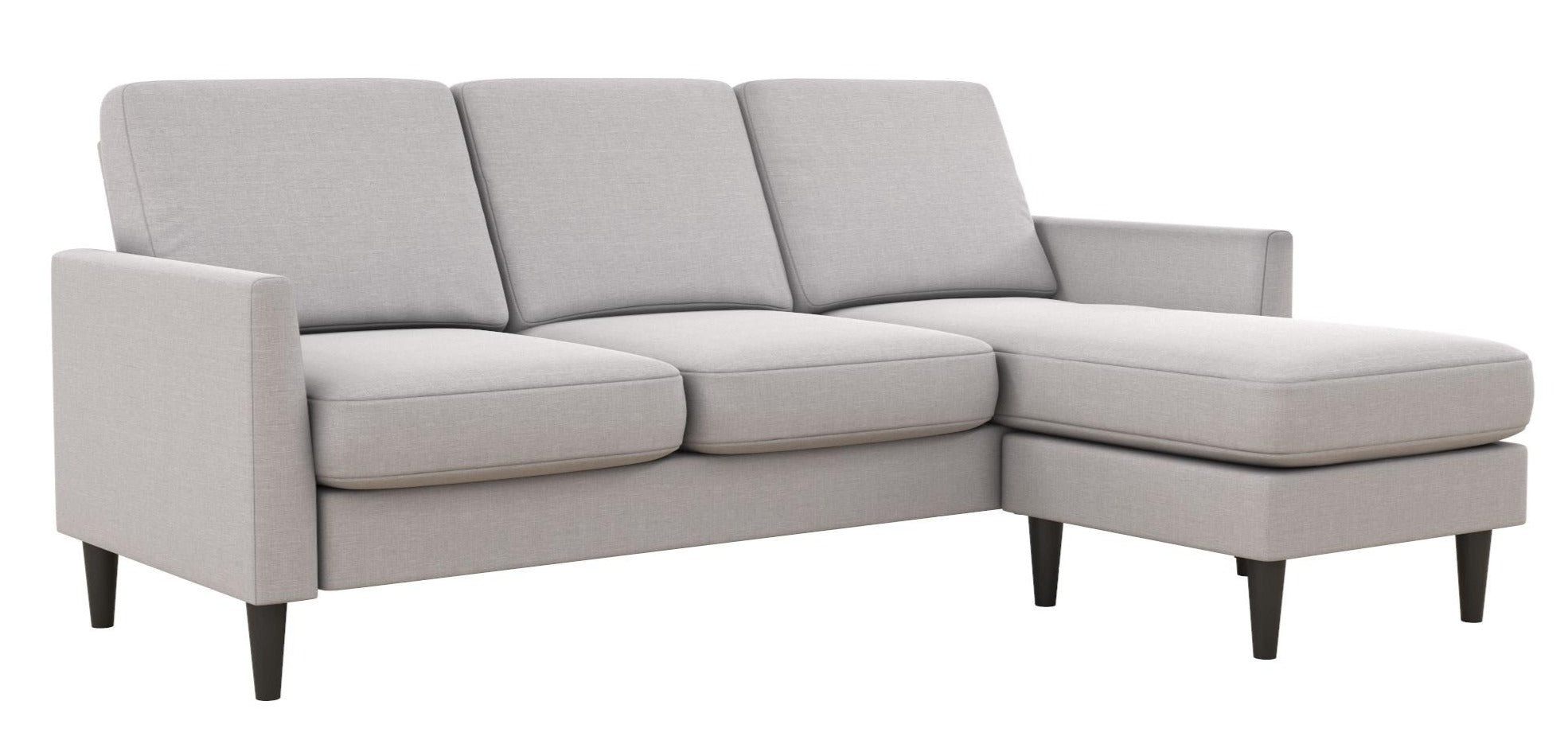 Mr. Kate Winston Reversible Linen Sofa Sectional - Light Grey|Sofa sectionnel réversible Winston de Mr. Kate en lin - gris clair
