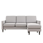Mr. Kate Winston Reversible Linen Sofa Sectional - Light Grey|Sofa sectionnel réversible Winston de Mr. Kate en lin - gris clair