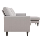 Mr. Kate Winston Reversible Linen Sofa Sectional - Light Grey|Sofa sectionnel réversible Winston de Mr. Kate en lin - gris clair