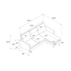 Mr. Kate Winston Reversible Linen Sofa Sectional - Light Grey|Sofa sectionnel réversible Winston de Mr. Kate en lin - gris clair