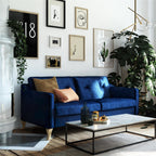 Mr. Kate Tess Velvet Sofa - Blue|Sofa Tess de Mr. Kate en velours - bleu