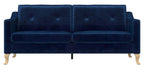 Mr. Kate Tess Velvet Sofa - Blue|Sofa Tess de Mr. Kate en velours - bleu