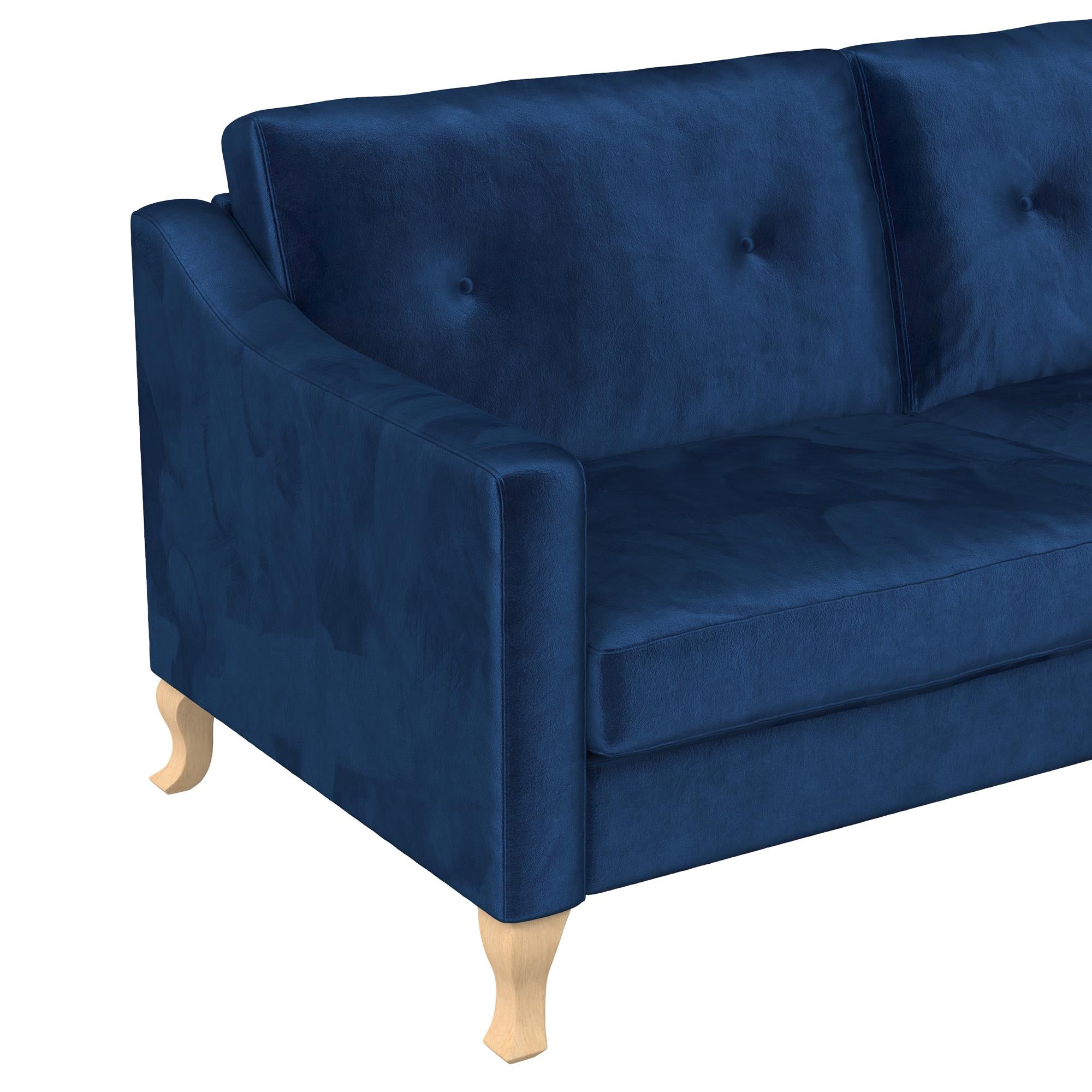 Mr. Kate Tess Velvet Sofa - Blue|Sofa Tess de Mr. Kate en velours - bleu