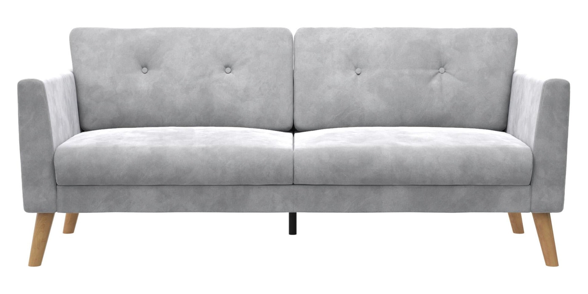 Cosmoliving By Cosmopolitan Gloria Velvet Sofa - Light Grey|Sofa Gloria de Cosmoliving By Cosmopolitan en velours - gris clair