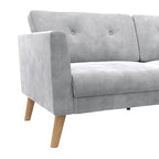 Cosmoliving By Cosmopolitan Gloria Velvet Sofa - Light Grey|Sofa Gloria de Cosmoliving By Cosmopolitan en velours - gris clair