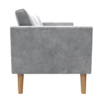 Cosmoliving By Cosmopolitan Gloria Velvet Sofa - Light Grey|Sofa Gloria de Cosmoliving By Cosmopolitan en velours - gris clair