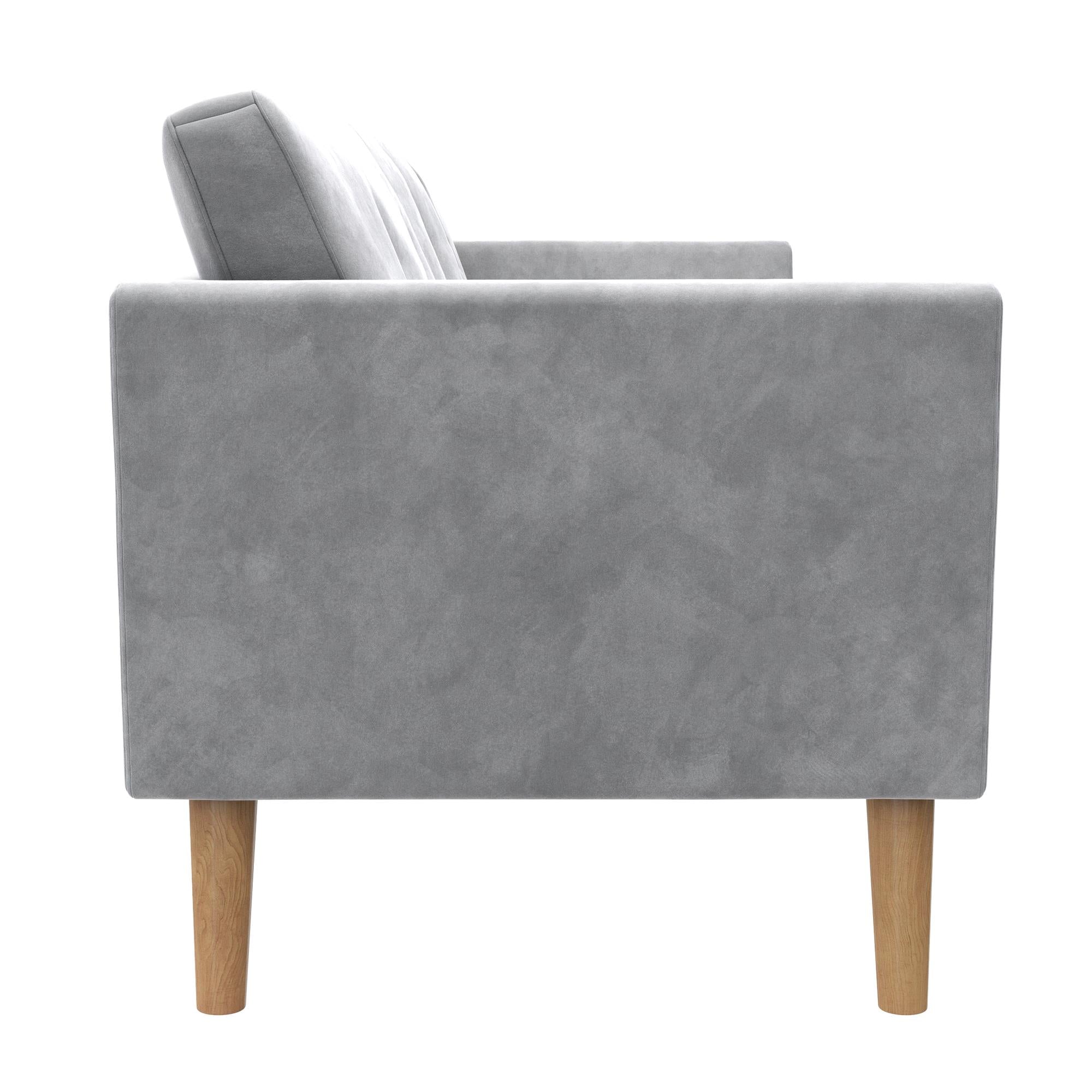 Cosmoliving By Cosmopolitan Gloria Velvet Sofa - Light Grey|Sofa Gloria de Cosmoliving By Cosmopolitan en velours - gris clair